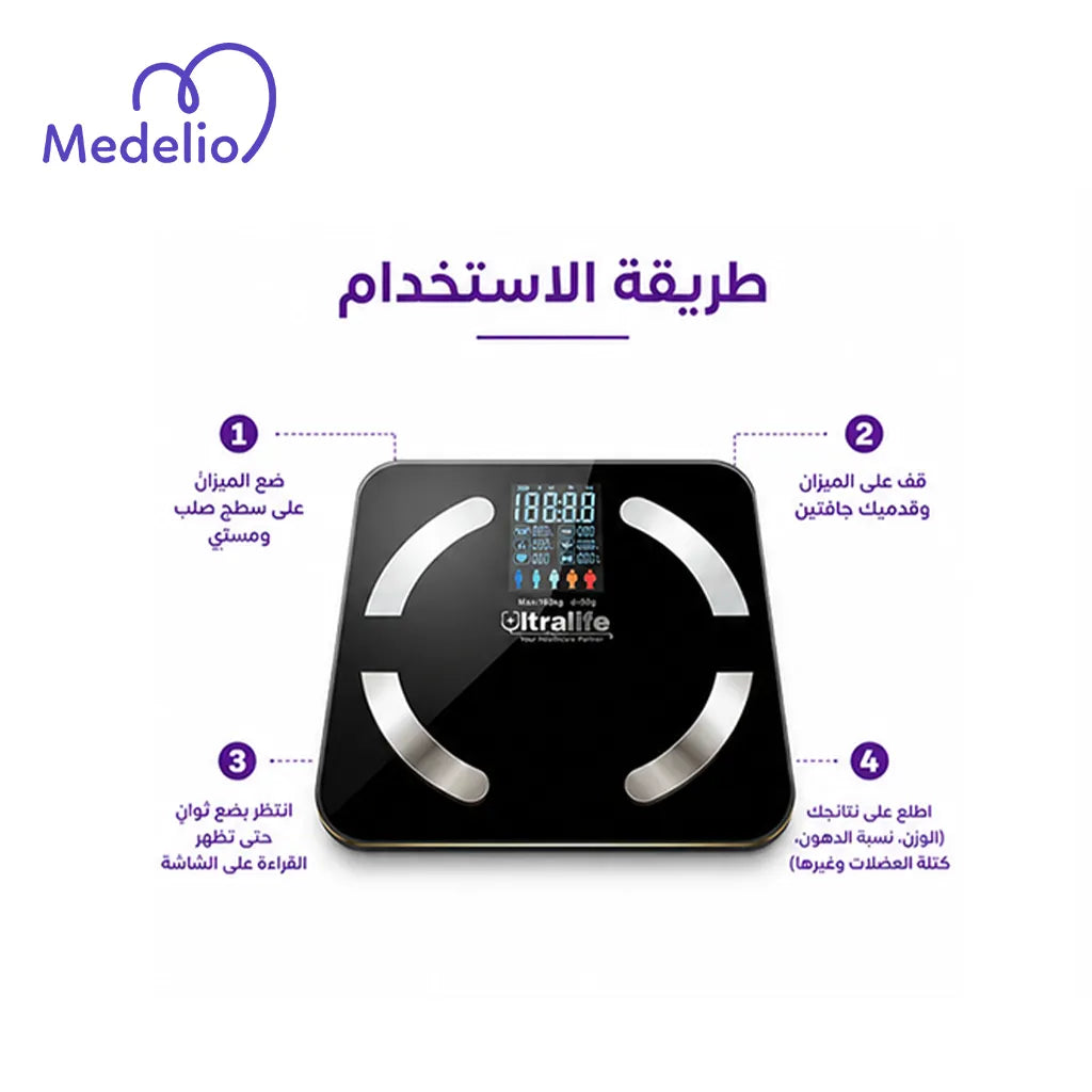 ميزان رقمي لقياس دهون الجسم (Digital Body Fat Scale)